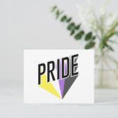 Non-binaire Pride Burst Briefkaart (Staand voorkant)
