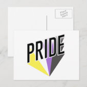 Non-binaire Pride Burst Briefkaart (Voorkant / Achterkant)