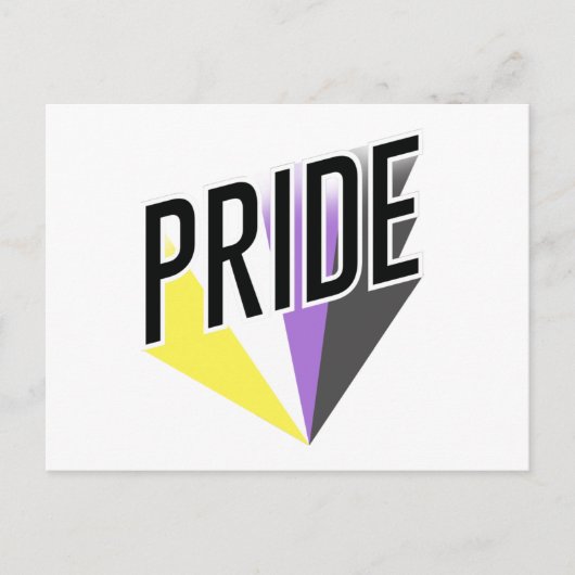 Non-binaire Pride Burst Briefkaart (Voorkant)