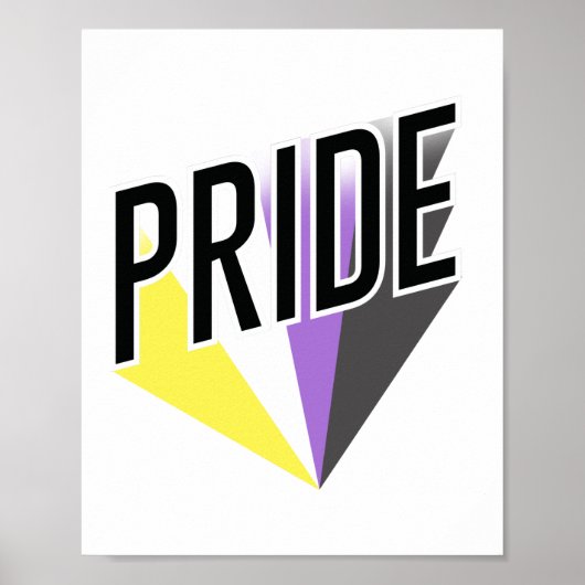 Non-binaire Pride Burst Poster (Voorkant)