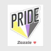 Non-binaire Pride Burst Sticker (Vel)