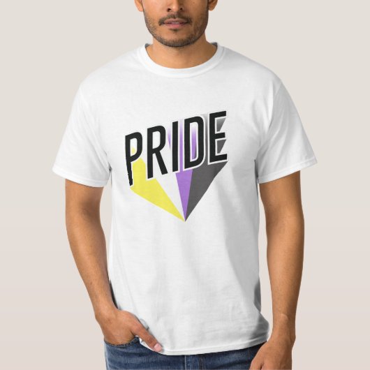 Non-binaire Pride Burst T-shirt (Voorkant)
