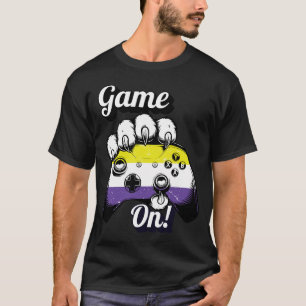Non-binaire Pride Game On Tiger Paw Controller T-s T-shirt