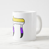 Non-binaire Pride-vlag Chai Grote Koffiekop (Voorkant rechts)