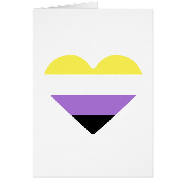 Non-binaire Pride-vlag Hart (Voorkant)