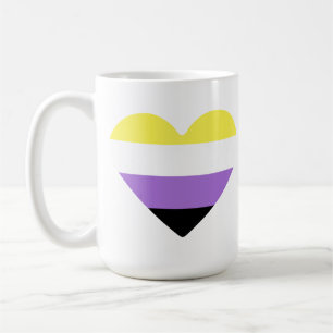 Non-binaire Pride-vlag Hart Koffiemok