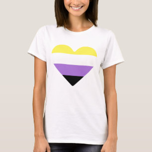 Non-binaire Pride-vlag Hart T-shirt