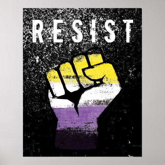 Non-binaire Pride Vuist Poster (Voorkant)