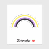 Non-binaire Regenboogsticker Sticker (Vel)