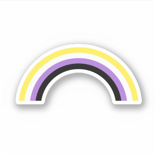 Non-binaire Regenboogsticker Sticker (Voorkant)