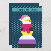 Non-binaire sneeuwman sneeuwvrouw kerst Kaart (Voorkant / Achterkant)