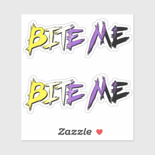 Non-Binaire Trots Bijt Me Sticker (Vel)