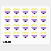 Non-binaire trots hart sticker (Vel)