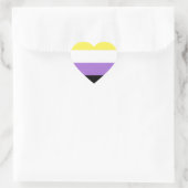 Non-binaire trots hart sticker (Tas)