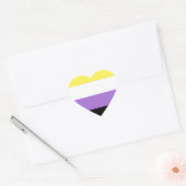 Non-binaire trots hart sticker (Envelop)