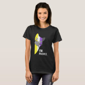 Non-binaire trots kat met masker ew mensen grappig t-shirt (Voorkant volledig)