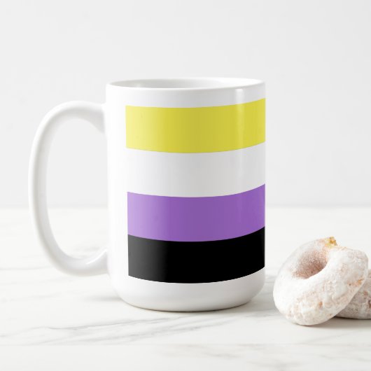 Non-binaire trots koffiemok (Met donut)