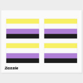 Non-binaire trots rechthoekige sticker (Vel)