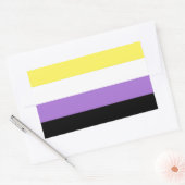 Non-binaire trots rechthoekige sticker (Envelop)