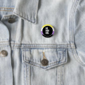 Non-binaire trots ronde button 3,2 cm (In situ)