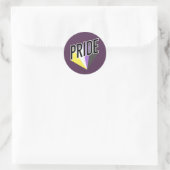 Non-binaire trots ronde sticker (Tas)