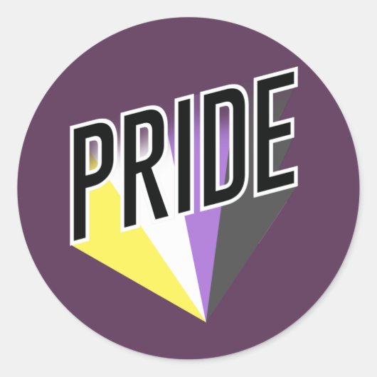 Non-binaire trots ronde sticker (Voorkant)