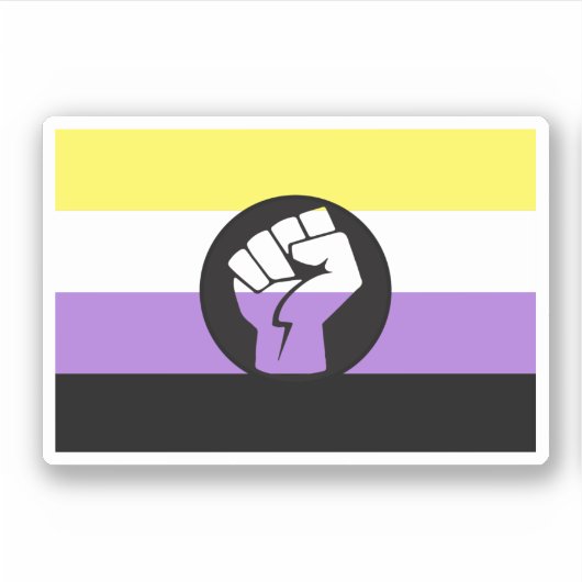 Non-binaire trots sticker (Voorkant)