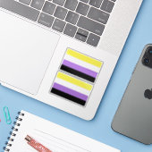 Non-binaire trots sticker (Laptop met iPhone)