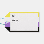 Non-binaire trotsvlag cadeaulabel (Achterkant Horizontaal)