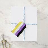 Non-binaire trotsvlag cadeaulabel (Met Touw)
