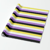 Non-binaire trotsvlag cadeaupapier (Uitgerold)