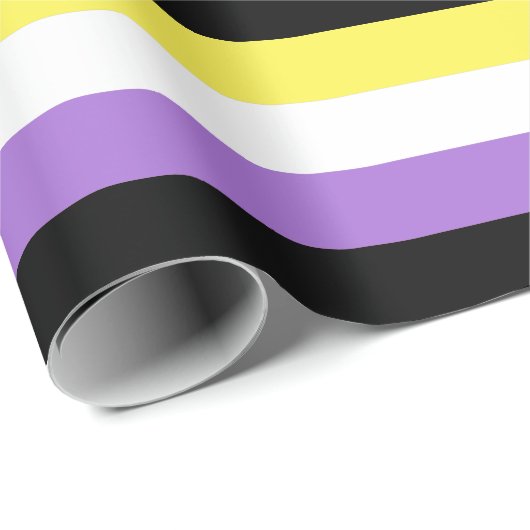Non-binaire trotsvlag cadeaupapier (Rol Hoek)