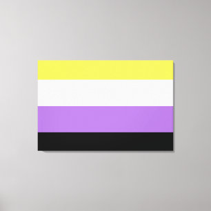 Non-binaire trotsvlag canvas afdruk