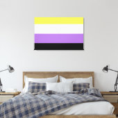 Non-binaire trotsvlag canvas afdruk (Insitu (Slaapkamer))