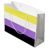 Non-binaire trotsvlag groot cadeauzakje (Achterkant Gekanteld)