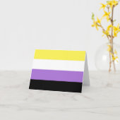 Non-binaire trotsvlag kaart (Gele Bloem)