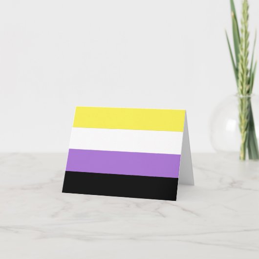 Non-binaire trotsvlag kaart (Voorkant)