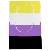 Non-binaire trotsvlag medium cadeauzakje (Voorkant)