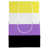 Non-binaire trotsvlag medium cadeauzakje (Achterkant)