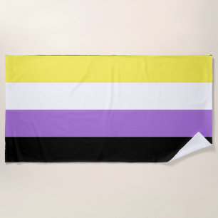 Non-binaire trotsvlag strandlaken