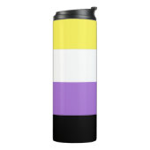 Non-binaire trotsvlag thermosbeker (Gedraaid links)