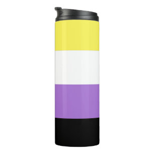 Non-binaire trotsvlag thermosbeker