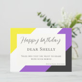 Non-binaire verjaardag felicitatie groet feestdagenkaart (Staand voorkant)