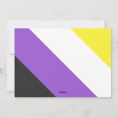 Non-binaire verjaardag felicitatie groet feestdagenkaart (Achterkant)