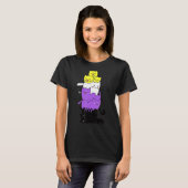 Non-Binaire Vlag Cute Cats Pile Nonbinary Pride Ka T-shirt (Voorkant volledig)