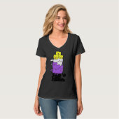 Non-Binaire Vlag Cute Cats Pile Nonbinary Pride Ka T-shirt (Voorkant volledig)