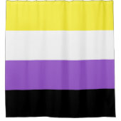 Non-binaire vlag douchegordijn (Voorkant)