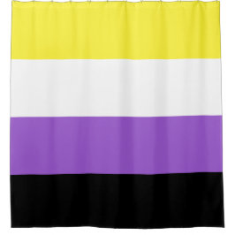 Non-binaire vlag douchegordijn