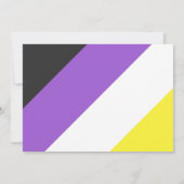 Non-binaire vlag feestviering kaart (Achterkant)