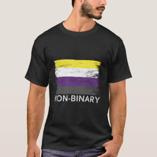 Non-Binaire Vlag Genderqueer Genderfluid Bewustzij T-shirt